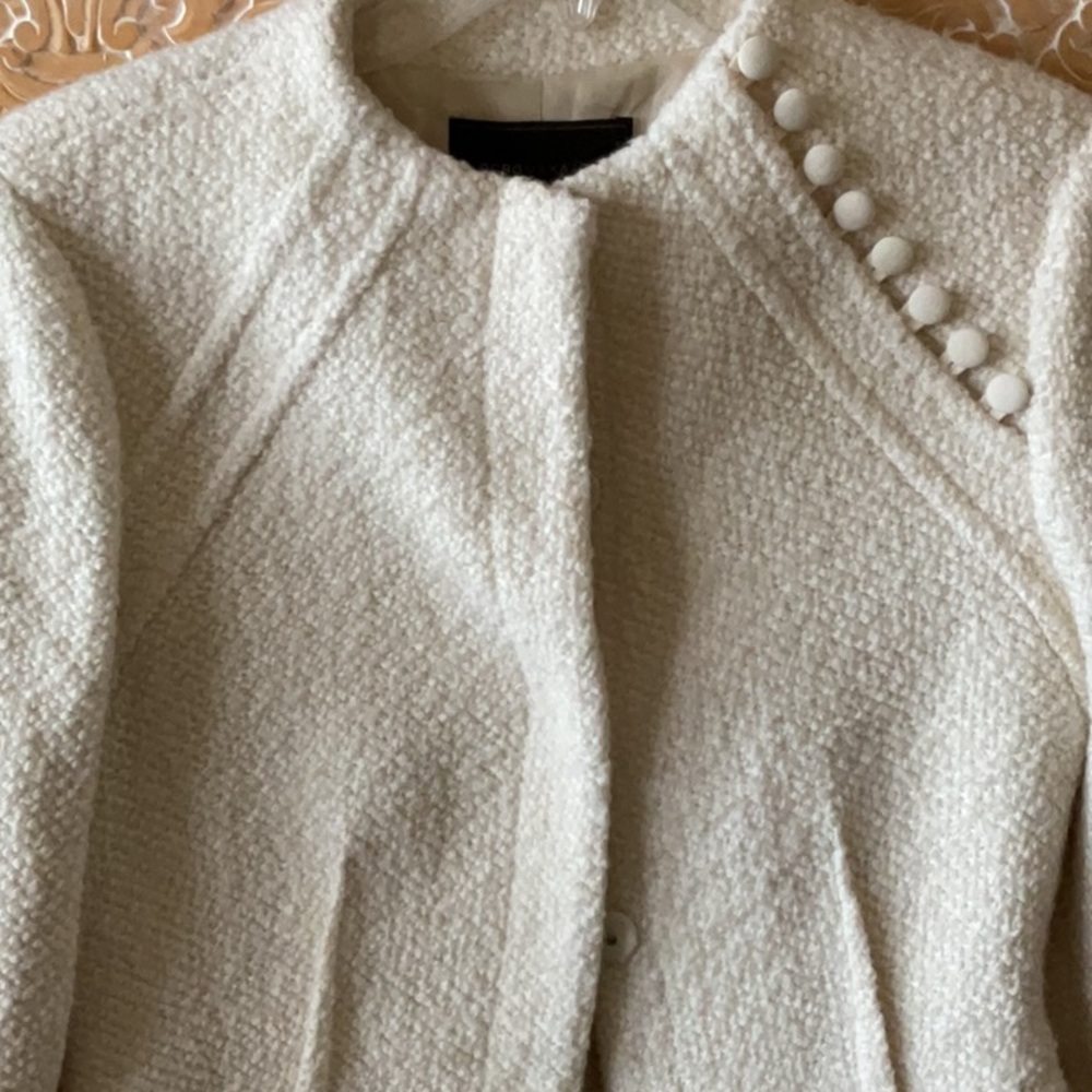 BCBGMaxAzria Cream Peplum Jacket - Picture 3 of 12